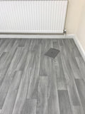 Grey Vinyl / Lino Roll Flooring - Ideal For Kitchens / Bathrooms