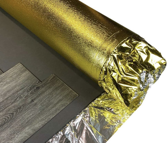 Royale 7mm Professional Sonic Gold Underlay For Wood / Laminate Flooring