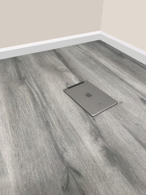 8mm Laminate Flooring - Grey Oak Effect - V Groove - AC4 Rated - Click System